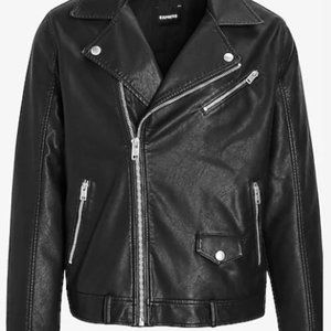 Express Asymmetrical Zip Faux Leather Moto Jacket